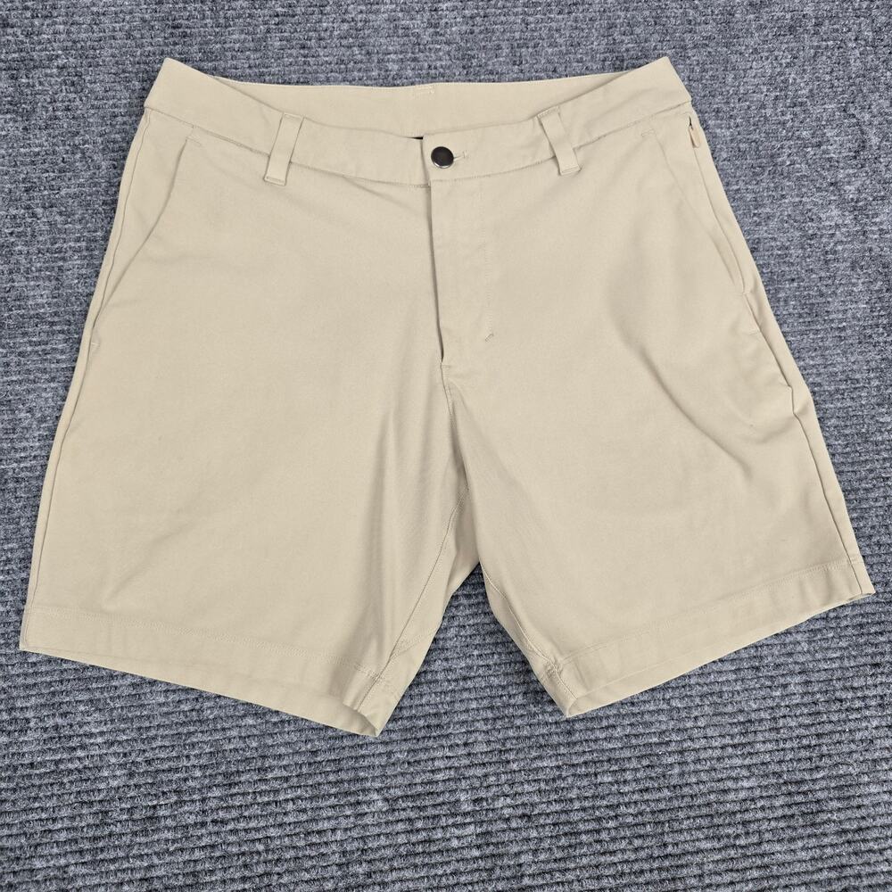 Lululemon Commission Classic Fit Shorts Mens 30 Khaki 7" Warpstreme Golf